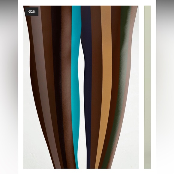 Striped Tights with Multicolor Design - Picture 5 of 10
